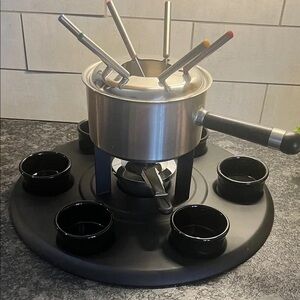 Farberware Stainless Steel Fondue Set with Black Base